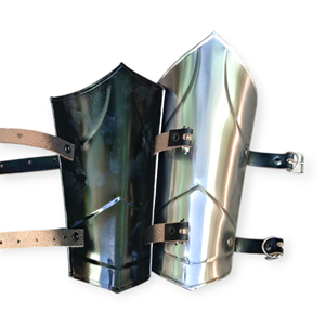 Brazaletes de hierro medievales, hechos de hierro de calibre 18, diseñados para proteger la parte inferior de los brazos - Product Image 1