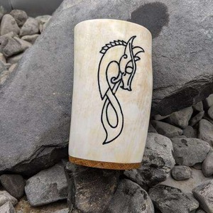 แก้วควายแก้วทรงแตรสำหรับดื่มแบบไวกิ้งทำจากแก้ว - Product Image 1