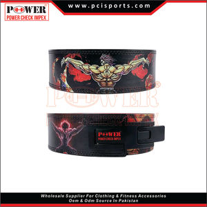 Nouvel arrivage de ceinture Anime vente en gros ceinture à levier en cuir véritable haltérophilie conception d'anime personnalisée ceinture à levier de levage de puissance de gymnastique - Product Image 2