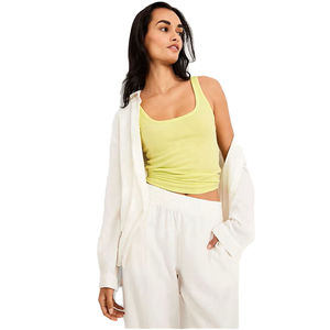 Débardeurs pour femmes grande taille en coton / fibre de bambou délavé à l'acide, fabriqués au Pakistan, OEM, débardeurs pour femmes avec logo personnalisé imprimé délavé à l'acide - Product Image 2