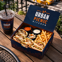 Boîtes d'emballage personnalisées avec logo AT PACK |   Boîtes d'emballage alimentaire jetables pour shawarma, sandwichs et plats à emporter des restaurants