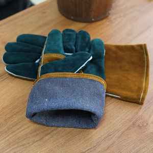 ถุงมือเชื่อมหนังวัวกันแรงกระแทกป้องกันการสั่นสะเทือนทนทานมาใหม่ - Product Image 3