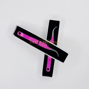 Pestañas GETUP BROSONS IMPEX de Acero Inoxidable con Recubrimiento en Polvo de Color Rosa Intenso, Punta de Fibra, Diseño de Corazón Recortado, Doradas y Antiestáticas - Product Image 5