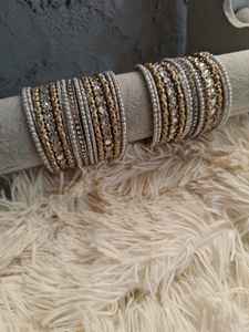 Wholesale Low MOQ High Quality Bridal Fashion Bangles Chudiya Sets OEM Services Hot Selling Jewelry Alloy Metal Stainless Steel - Product Image 2