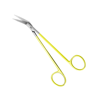 Ciseaux à tissus: ciseaux de verrouillage à poignée de couleur or, 16.5 cm pour la dissection des tissus dentaires et l'utilisation en laboratoire de suture - Product Image 5
