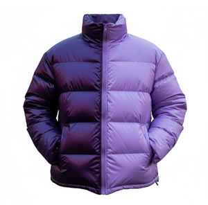 Chaqueta de burbujas para hombre, personalizada, de alta calidad, cálida para invierno, transpirable, de secado rápido, informal, con cremallera frontal, tejido sólido, multicolor - Product Image 1