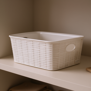 Cesto de Basura Alto Stefanplast ELEGANCE 25x19x10cm Blanco, Cesta de Almacenamiento - Product Image 3