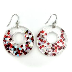 Best Quality Lightweight Real Resin Earrings Floral Drop Design Lady's Classic Style <b>Jewelry</b> on Sale - Product Image 3
