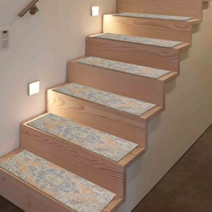 Alfombra Estampada: Moderna, Fácil de Limpiar, Tonos Suaves, para Entrada, Alfombra para Escalones - Product Image 3