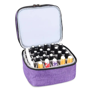 Sacs à cosmétiques portables réutilisables de grande capacité en polyester durable personnalisé avec fermeture à glissière stockage de maquillage très efficace - Product Image 4