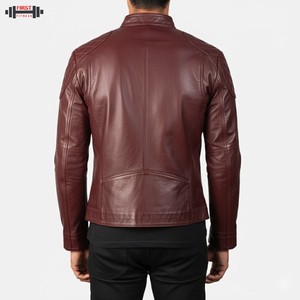 Manches longues OEM ODM 2025 Haute qualité Vente en gros Dernier design Veste en cuir pour homme Veste de course Bomber personnalisée - Product Image 2