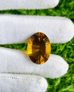 Prêt à expédier 24.60 carats citrine naturelle pierres précieuses en vrac de qualité supérieure avec forme ovale découpée au laser spéciale - Product Image 4
