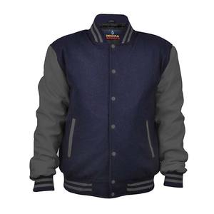 Chaquetas universitarias Letterman para hombre, cuerpo de lana, Mangas de cuero genuino, ropa de invierno, chaqueta elegante y elegante para hombre - Product Image 2