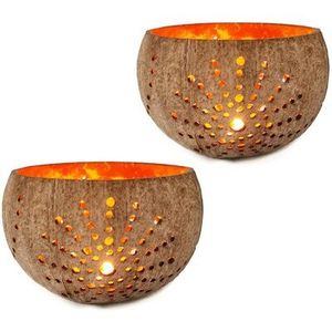 Bougie chauffe-plat à la noix de coco écologique et durable utilisée pour les fêtes, les mariages fabriqués au Vietnam Eco2go - Product Image 1