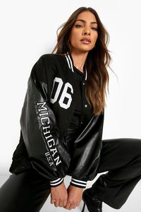 Veste universitaire unisexe de qualité supérieure, doublure matelassée chaude, résistante pour les conditions climatiques froides, utilisation en équipe, broderie personnalisée, équipe, école - Product Image 3