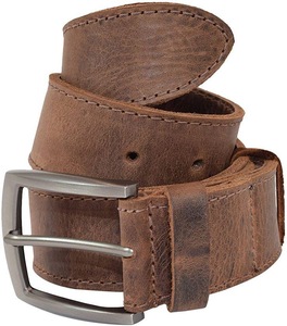 Charme rustique-Ceinture en cuir marron de style vintage en détresse - Product Image 1