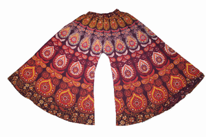 Vente en gros de pantalons de yoga à jambes larges, pantalons palazzo. Pantalon unisexe à jambes larges, pantalon Palazzo de coupe régulière taille libre pantalon indien fait à la main - Product Image 4