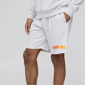 กางเกงขาสั้นของผู้ชายผ้าฝ้าย100% ระบายอากาศได้ดีพิมพ์โลโก้ DTG กางเกงขาสั้นฮิปฮอปทรงหลวมระบายอากาศ - Product Image 6