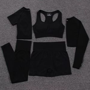 <b>Women</b> <b>Crop</b> Top and <b>Leggings</b> Set Sportswear Custom Logo <b>Women</b> Tracksuit Workout Gym Clothing Sports Bra Shorts 2025 <b>Leggings</b> - Product Image 3