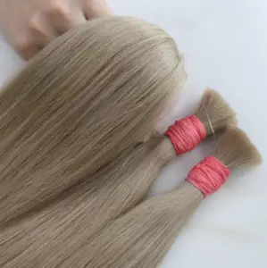 100% cabelo humano, nenhum emaranhado nenhum derramamento de cabelo vietnamita cru com o melhor cabelo granel cor platina 2023