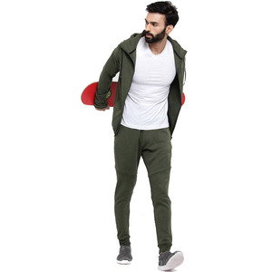 Conjunto de chándal para hombre 2025 Venta caliente de dos piezas Slim Fit cremallera Sudadera con capucha y pantalones de chándal a prueba de viento al por mayor Streetwear Fitness - Product Image 4