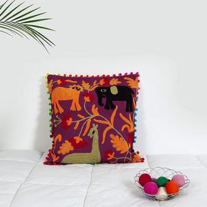 Vente en gros de taies d'oreiller indiennes faites à la main 16*16 Suzani Broderie Décoration intérieure Canapé Brodé Housse de coussin - Product Image 2