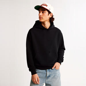 Sweat à capuche pour homme de haute qualité 100% coton, taille plus, gris foncé, haut de gamme avec logo personnalisable, livraison rapide, coupe ample - Product Image 3