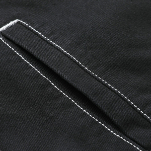 Vente en gros de vestes mode en jean à manches longues vestes en jean bleu déchiré pour hommes veste en jean personnalisée jeans pur coton prélavé - Product Image 4