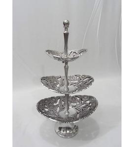 ที่ขายดีที่สุดทรงกลม 3 ชั้นกระจกเงินขัดคัพเค้กเค้กยืนครบรอบวันเกิดเฉลิมฉลองผู้ถือเค้ก - Product Image 6