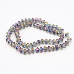 Wholesale 6x8mm Faceted Rondelle Crystal Glass <b>Beads</b> Round Lampwork DIY Jewelry Making Bulk <b>Loose</b> All Colours - Product Image 3