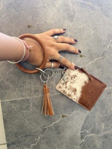 Haute qualité femmes véritable cuir de vachette porte-carte ATM avec porte-clés Bracelet gland porte-monnaie et bracelet Compact utilisation quotidienne - Product Image 2