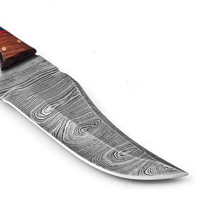 Cuchillo de Supervivencia Táctico HTTC STORE, el Más Vendido de Fábrica, de Acero de Damasco y Madera, para Caza al Aire Libre, con 3 Años de Garantía - Product Image 6