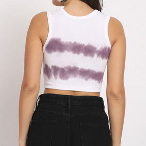 Camiseta sin mangas informal transpirable de algodón orgánico ecológico recortada corta de talla grande para mujer - Product Image 6