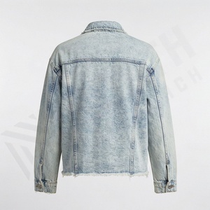 Winter Women Hot Denim Varsity Jacket Tribal Embroidered Beaded Outwear Ripped Lace Casual Loose Customized Color Stylish Coat - Product Image 2