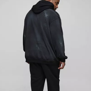 Sweat à capuche oversize personnalisé pour impression puff, graphique, poids lourd, épaules tombantes, streetwear, sweat à capuche uni pour l'hiver - Product Image 4