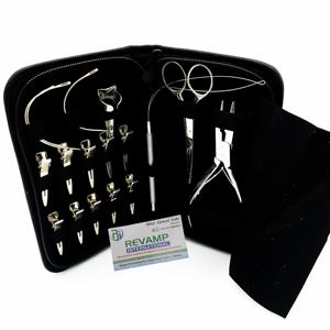 Sustainable Gold Plated Hair Extension Tool Kit Stainless Steel Hand <b>Tied</b> Sectioning <b>Clips</b> Pulling Loop Hair Extension Beads - Product Image 4