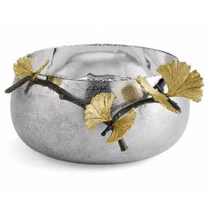 Cuenco para servir de metal decorativo de latón moderno, perfecto para aperitivos, frutas secas, uso en hoteles y restaurantes, disponible a precio mayorista - Product Image 2