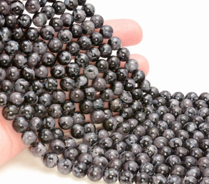 Cuentas de Piedra de Jaspe Gabro, Hilo de Cuentas de Piedra, Joyería de Piedra, Gema Suelta Lisa, Collar Curativo, Cristal Natural al por Mayor - Product Image 6