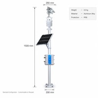 Station météo solaire tout-en-un avec capteur environnemental ultrasonique, système RS485 Modbus RTU SDI-12 pour la surveillance des centrales photovoltaïques