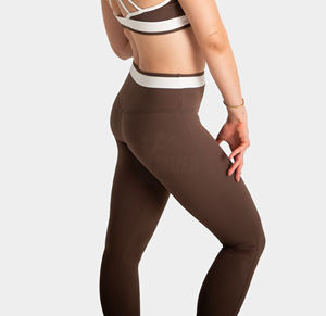 Leggings de sport taille haute personnalisés, leggings de yoga fitness pour femmes, pantalons de levage des fesses en spandex polaire 100% coton - Product Image 3