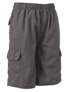 Pantalones Cortos Cargo para Hombre, Cintura Elástica Media, Corte Holgado, Diseño Sólido, Casuales, Multibolsillos, de Lona, Protección UV, para Playa - Product Image 2