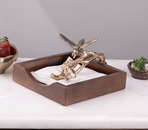 Porte-serviettes Floral Savvy Porte-serviettes décoratif Porte-serviettes de table moderne Porte-mouchoirs Home Office Accessoires de table à manger - Product Image 6