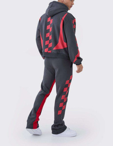 Nouveaux hommes surdimensionné Boxy Moto Racing sérigraphie survêtement à capuche et pantalons de survêtement ensemble fabrication survêtement pour hommes - Product Image 2