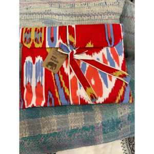 Pijama Rojo de Algodón Orgánico con Estampado Floral, Camisón Transpirable para Mujer, Cierre Elástico en la Cintura, Sin Mangas, Temporada de Invierno - Product Image 6