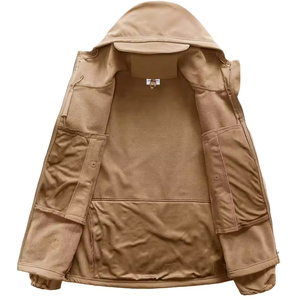 Men's New Design Heavyweight Softshell Winter Jacket Detachable Hood Stand Reversible Feature Breathable Warm <b>Fox</b> <b>Fur</b> Pattern - Product Image 2