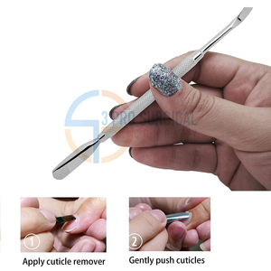 3 PRO Pousse-ongles professionnel de haute qualité Pousse-cuticules Outil de pédicure Matériau en acier inoxydable pour ongles et pieds - Product Image 5