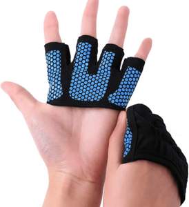OEM Gants de gymnastique à fermeture d'ajustement de la marque personnalisés Poignée hexagonale Texture Conception sans doigts Gants de gymnastique en maille respirante - Product Image 1
