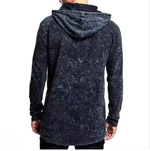 เสื้อฮู้ดดี้ผู้ชายผ้าฝ้าย 100% ล้างสีแบบแอซิด ระบายอากาศได้ดี กันน้ำ สวมใส่สบายในฤดูหนาว ดีไซน์ปรับแต่งได้ พิมพ์ลายซิลค์สกรีน - Product Image 3