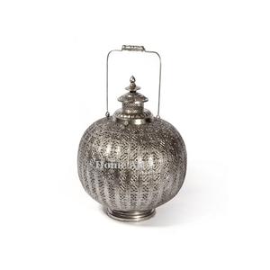 Set Of 2 Aluminium <b>Silver</b> Color <b>Lantern</b> Different Sizes Customized Shape <b>Lantern</b> For Hotel And Restaurant Usage - Product Image 6