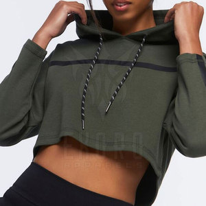 Ropa de mujer Cómodas sudaderas con capucha recortadas Venta caliente Top corto de calidad superior Sudaderas con capucha para la venta - Product Image 1